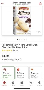 Example of a Product Detail page in the Target App